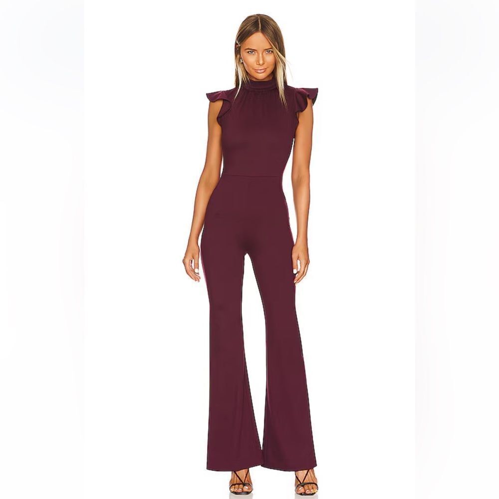 NEW Amanda Uprichard Davina Jumpsuit Merlot Size Small